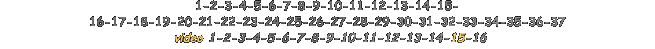 1-2-3-4-5-6-7-8-9-10-11-12-13-14-15- 16-17-18-19-