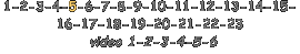 1-2-3-4-5-6-7-8-9-10-11-12-13-14-15- 16-17-18-19-20-21-22-23