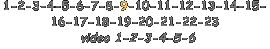 1-2-3-4-5-6-7-8-9-10-11-12-13-14-15- 16-17-18-19-20-21-22-23