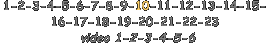 1-2-3-4-5-6-7-8-9-10-11-12-13-14-15- 16-17-18-19-20-21-22-23