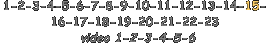 1-2-3-4-5-6-7-8-9-10-11-12-13-14-15- 16-17-18-19-20-21-22-23